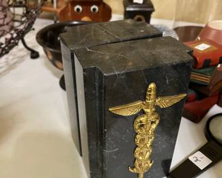 #95	Medical Bookends Marble  - 5x3x7	 $45.00 			
