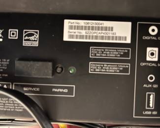 #109	Vizio Soundbar	 $50.00 			
