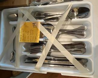 #114	Stainless Set of Silverplate - 35 pc. Mixed Set 	 $25.00 			
