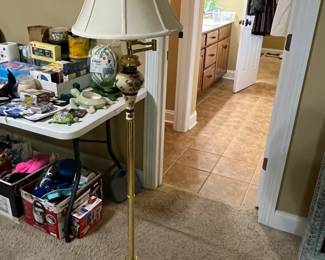 #131	Floor Lamp w/Ceramic Floral Design - 58" Tall	 $65.00 			
