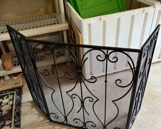 #144	Black Metal Fireplace Screen - Tri-fold 50"L x 32"T	 $50.00 			
