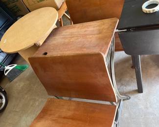 #151	School Desk w/Heavy Metal Legs w/Bench Seat and Back Table Area	 $45.00 			
#152	School Desk w/Heavy Metal Legs w/Bench Seat and Back Table Area	 $45.00 			
