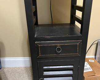 #28	Table	Black Painted Small Table w/1 Drawers & 1 Door - 15x14x36	 $60.00 			
