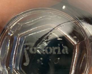 label of #169	ET	Fostoria clear water stem glasses set of `6	 $72.00 			
#170	ET	Fostoria  clear Water stem glasses set of 8	 $96.00 			
