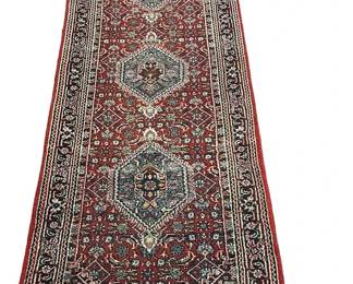 HAND KNOTTED INDO PERSIAN BIDJAR RUNNER 12 ft