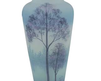 RARE VINTAGE HAND PAINTED FENTON ART GLASS VASE