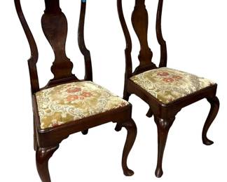 PAIR OF EXCEPTIONAL QUEEN ANNE CHAIRS