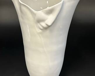 SARAH LUND STUDIO POTTERY FACE VASE