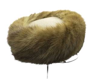 MINK PILLBOX HAT