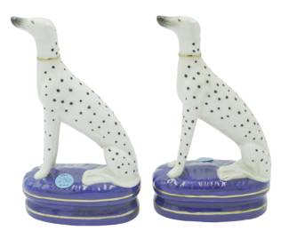 STAFFORDSHIRE POTTERY LOT OF DALMATION FIGURINES