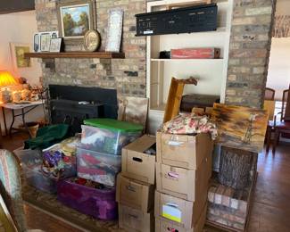 Boxes of Fabric from Sewing Room!