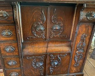 Ornate Sewing Machine Cabinet