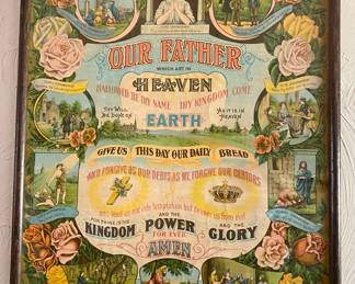 Lord's Prayer Print Framed