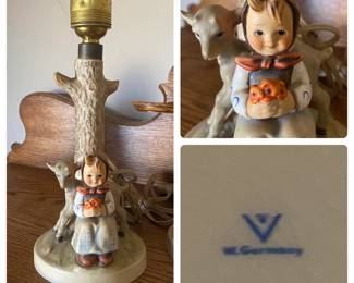 West Germany Lamp with Figure