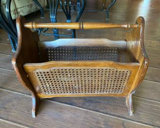 Magazine Rack with Caning