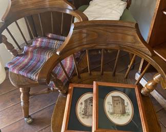 Barrel Back Chairs.....Set of 3