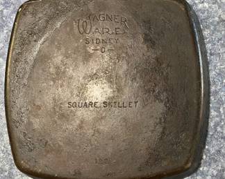 Square Wagner Ware Cast Iron Skillet Broken Handle
