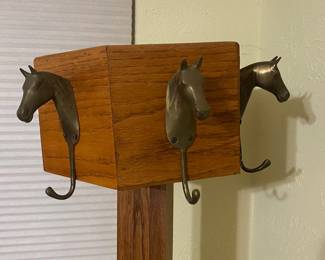 Hat Rack with Horse Heads