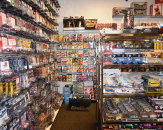 Display corner with model cars from brands like Hot Wheels ,M2 Machine, Johny Lightning, Jada,..