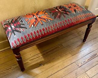 Small upholstered bench