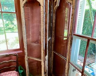 Antique Wood/Glass Screen