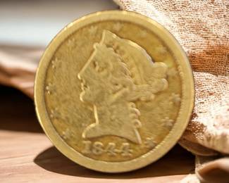 1844 gold liberty head coin 