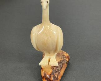 Inuit Carved Bird - Signed Mike Slwooko