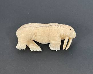Inuit carved Walrus - Signed OC