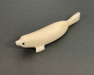 Inuit Carved Seal - Signed Joseph Iyabuk