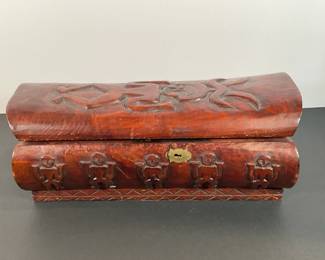 Carved Wood trinket Box