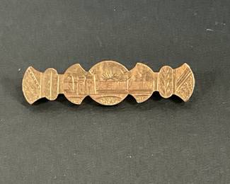 Edwardian 10K Engraved Pin