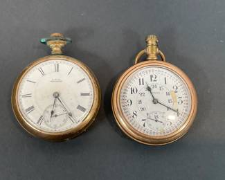 (2) Mens Pocket Watches