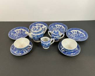 Japanese Blue & white Transoware Porcelain