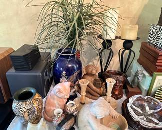 Candle holders, ashtrays