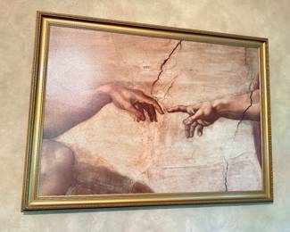 The Creation of Adam, hands, large print