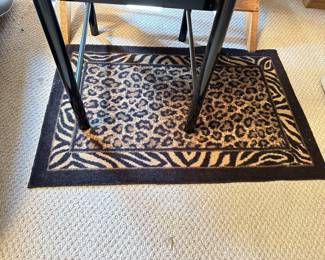 leopard print floor mat
