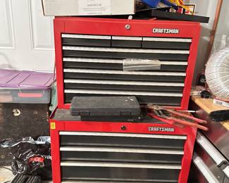 Craftman tool cabinet full of tools