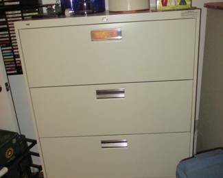 File cabinets, office furniture and school and office supplies