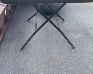 Foldable Glass Top Outdoor Table