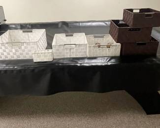 Set of 7 Woven Storage Baskets