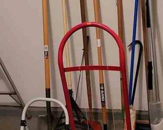 Hand Truck, Rake, Shovels, Hoes, Brooms and More