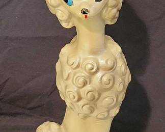 Mid Century Modern Vintage Iridescent Porcelain Poodle