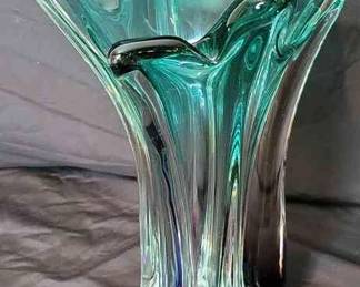 Striking Murano Multicolor Glass Vase