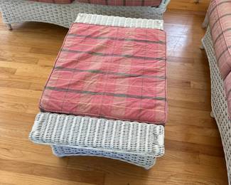 RF2 - $250. Henry Link Chair & Ottoman. Measures 38" at widest point x 34" Floor to top of back. Ottoman is 19" deep x 32" wide x 16" tall. 