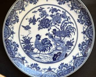 RD4 - $5 each Blue & White rooster plate. 
