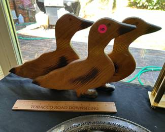 RD7 - $10 wooden carved ducks (all attached)