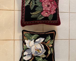 RD9 - $10 each needlepoint throw pillows. 