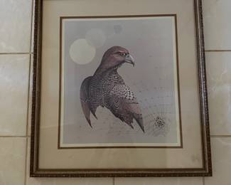 RA12 - $75. Diane O'Leary framed print signed and numbered. Measures 24" x 26". 