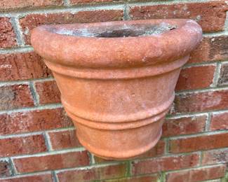 RP31 - $25 Terra Cotta Wall Planter. 12" wide x 11" tall. 