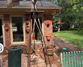 RP60 - $150 Decorative Yard Art Windmill. Measures 98" tall assembled. 